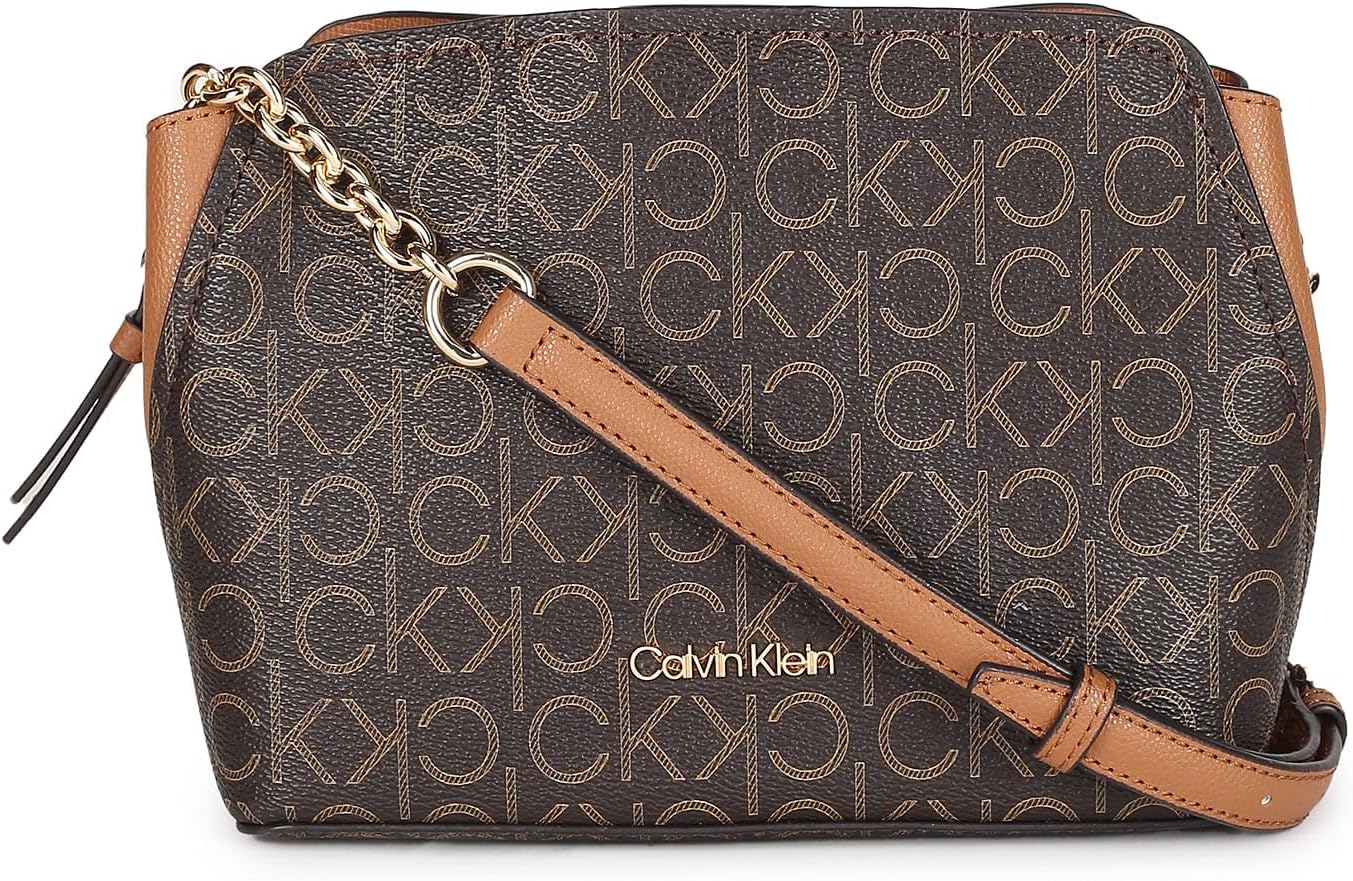 

Женская сумка-тоут Calvin Klein Hailey Signature с тремя отделениями и цепочкой через плечо, Brown/Khaki/Caramel Linear, Хаки, Женская сумка-тоут Calvin Klein Hailey Signature с тремя отделениями и цепочкой через плечо, Brown/Khaki/Caramel Linear