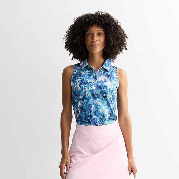 

Женский спортивный поло-топ с сетчатыми вставками Tek Gear, Multi Alpine Flora