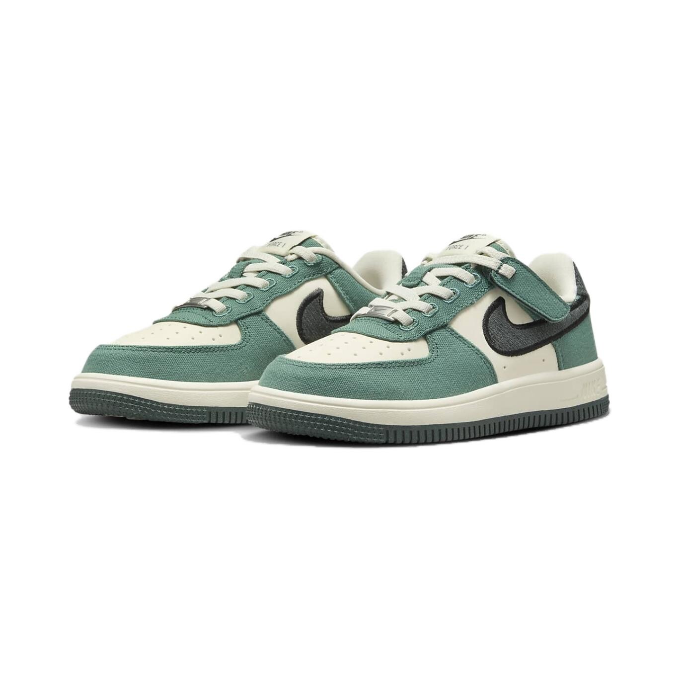 Кроссовки для скейтбординга Air Force 1 Kids PS Low-top Green/Brown/Beige/Dark Gum Nike, зеленый/коричневый/бежевый — фото 3