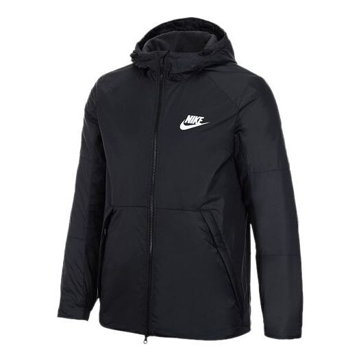 

Куртка sportswear casual sports windproof hooded black Nike, черный
