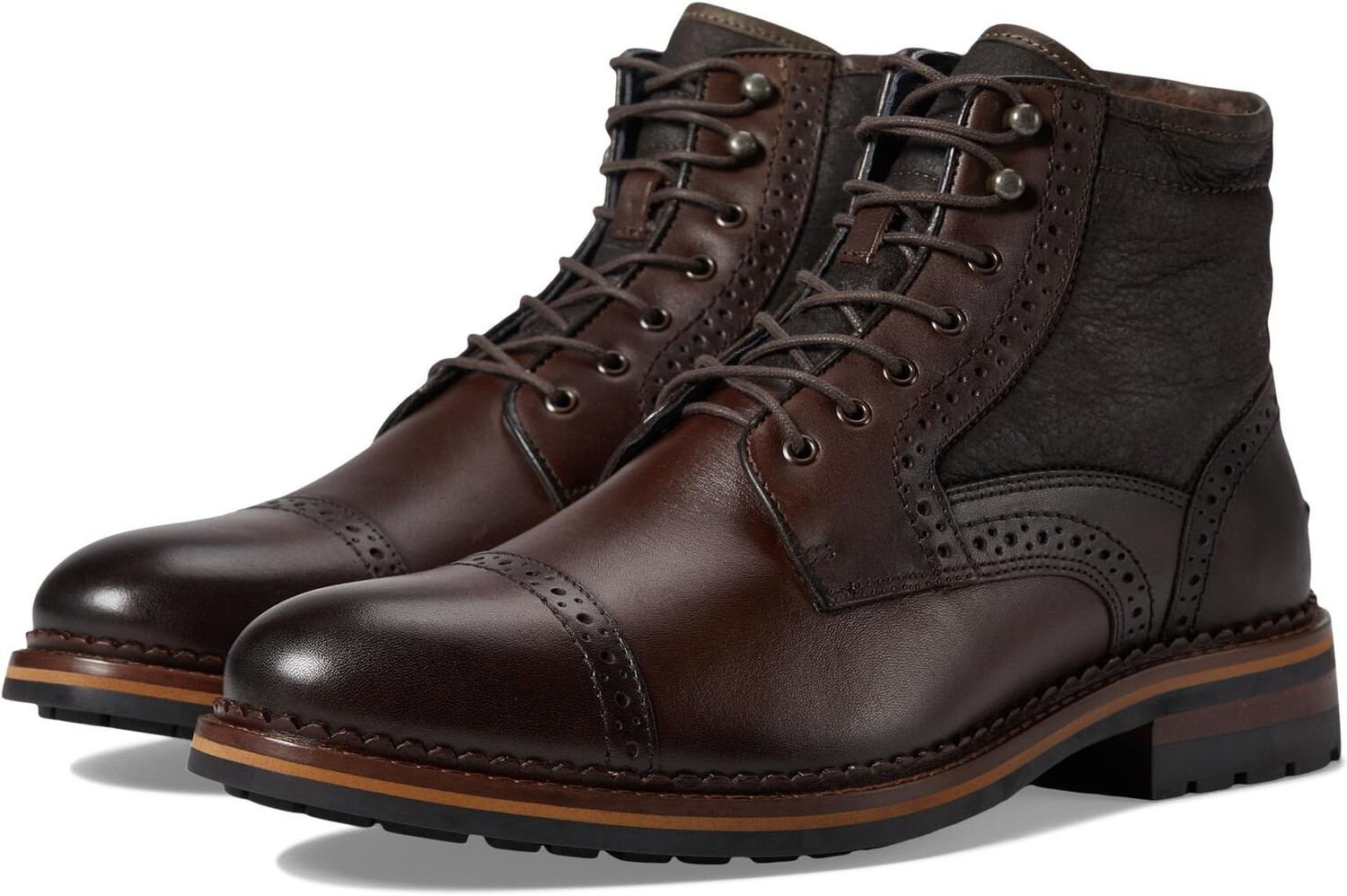 

Ботинки Johnston & Murphy Connelly Cap Toe Shearling Boot, цвет Mahogany Full Grain