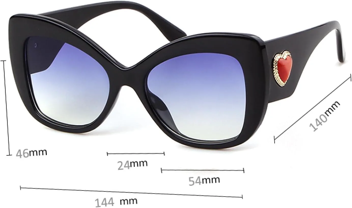 

Винтажные солнцезащитные очки «кошачий глаз» для женщин, ретро-стиль, с цветочным и сердечным декором, квадратные зеркальные солнцезащитные очки WNCKSQ, C4