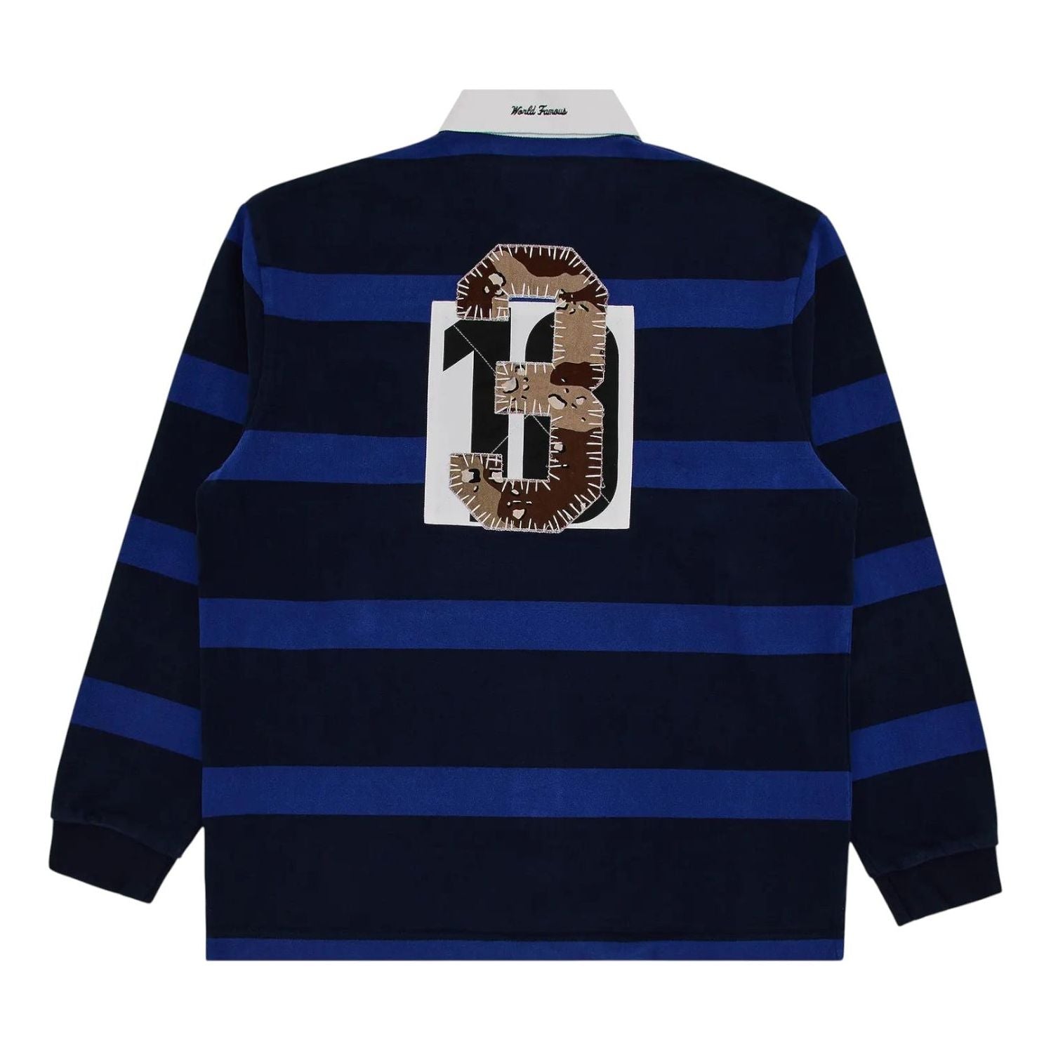 Регбийная футболка Supreme Stripe FW25 'Navy' — фото 2