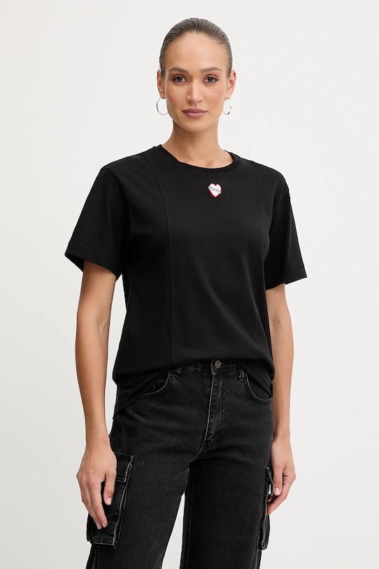 

Хлопковая футболка Pinko, черный