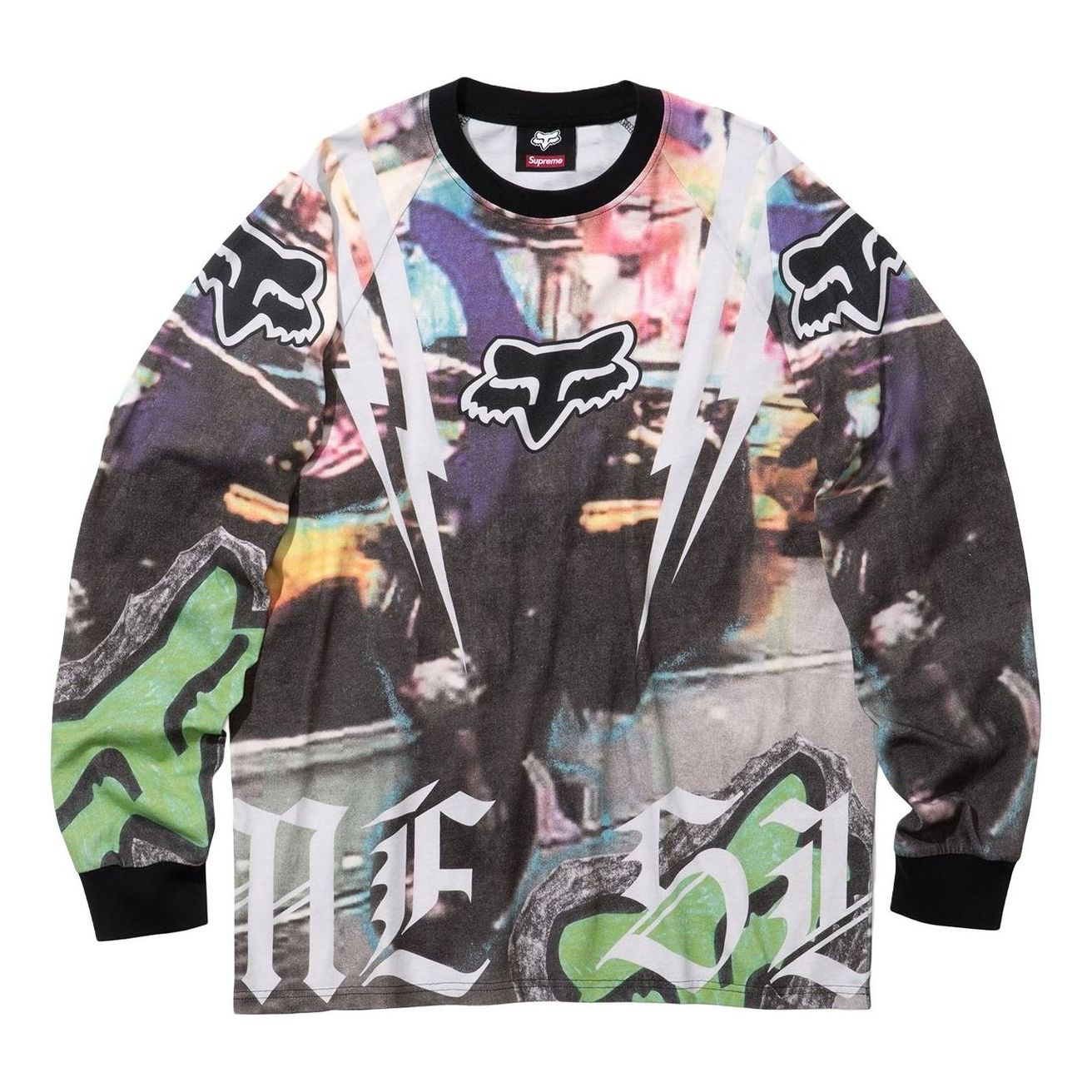 Футболка с длинными рукавами Supreme x Fox Racing 'Multicolor' — фото 2