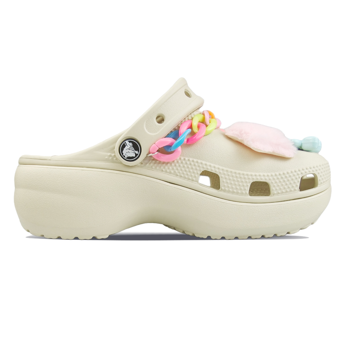Crocs Классические платформенные клоги женские белые, цвет White — фото 3