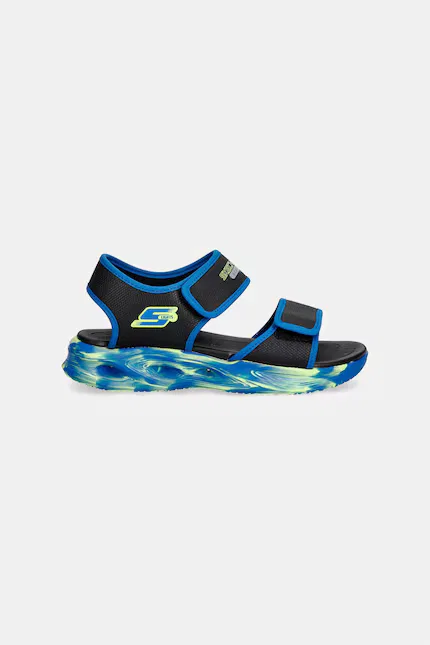 Сандалии детские с подсветкой SOLA GLOW SANDAL-FUSION BRIGH Skechers, черный — фото 2