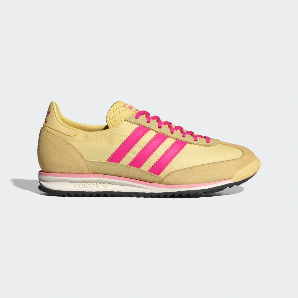 Кроссовки Adidas SL 72 OG Shoes, цвет Almost Yellow/Core Black/Shock Pink