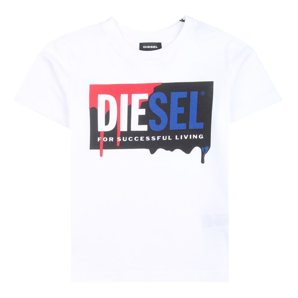 

Белая футболка с логотипом Drip Diesel, белый