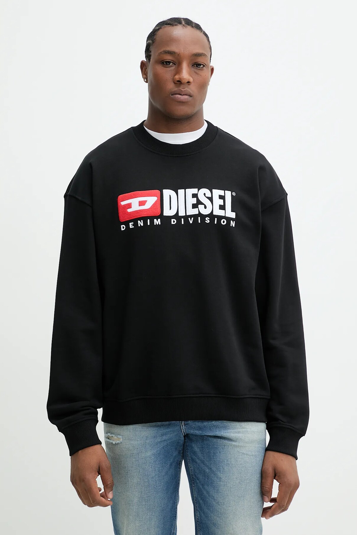 

Толстовка из хлопка S-BOXT-DIV SWEAT-SHIRT Diesel, черный