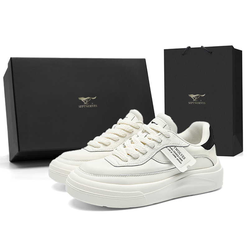 

Низкие мужские кроссовки SEPTWOLVES, White Black (Standard Leather Shoe Size)