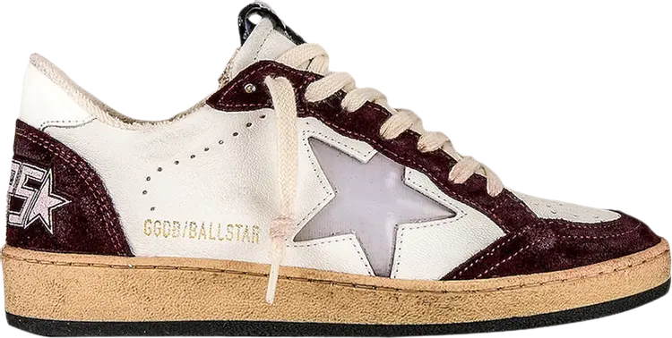 Кроссовки Golden Goose Wmns Ball Star 'Red Wine White', белый