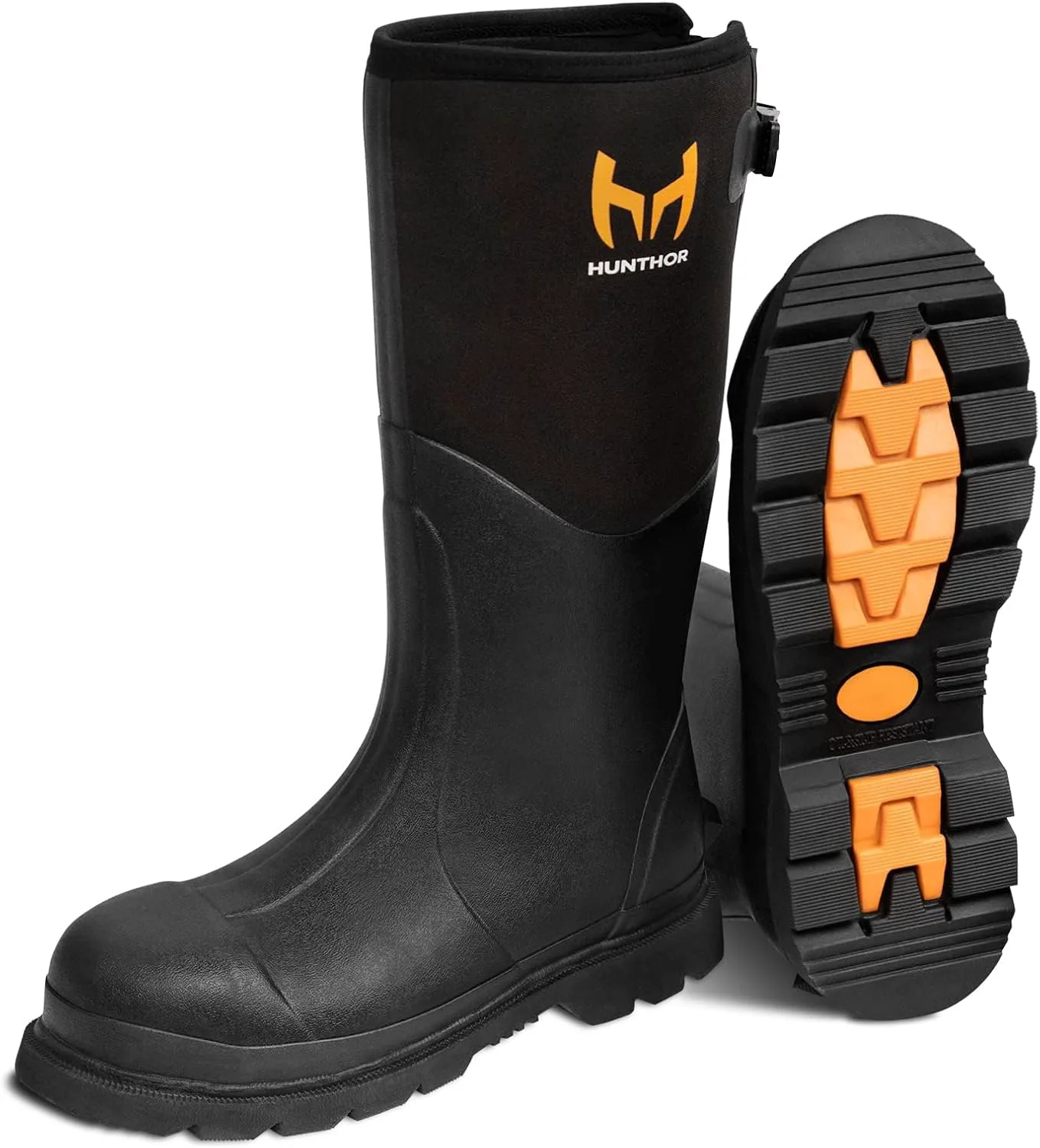 

Резиновые рабочие сапоги, стойкие к проколам с металлическим носком и стелькой, водонепроницаемые утепленные охотничьи сапоги из 6 мм неопрена для сельского хозяйства, строительства, садоводства, рыбалки и работы на улице (размер 6-14) Hunthor,...