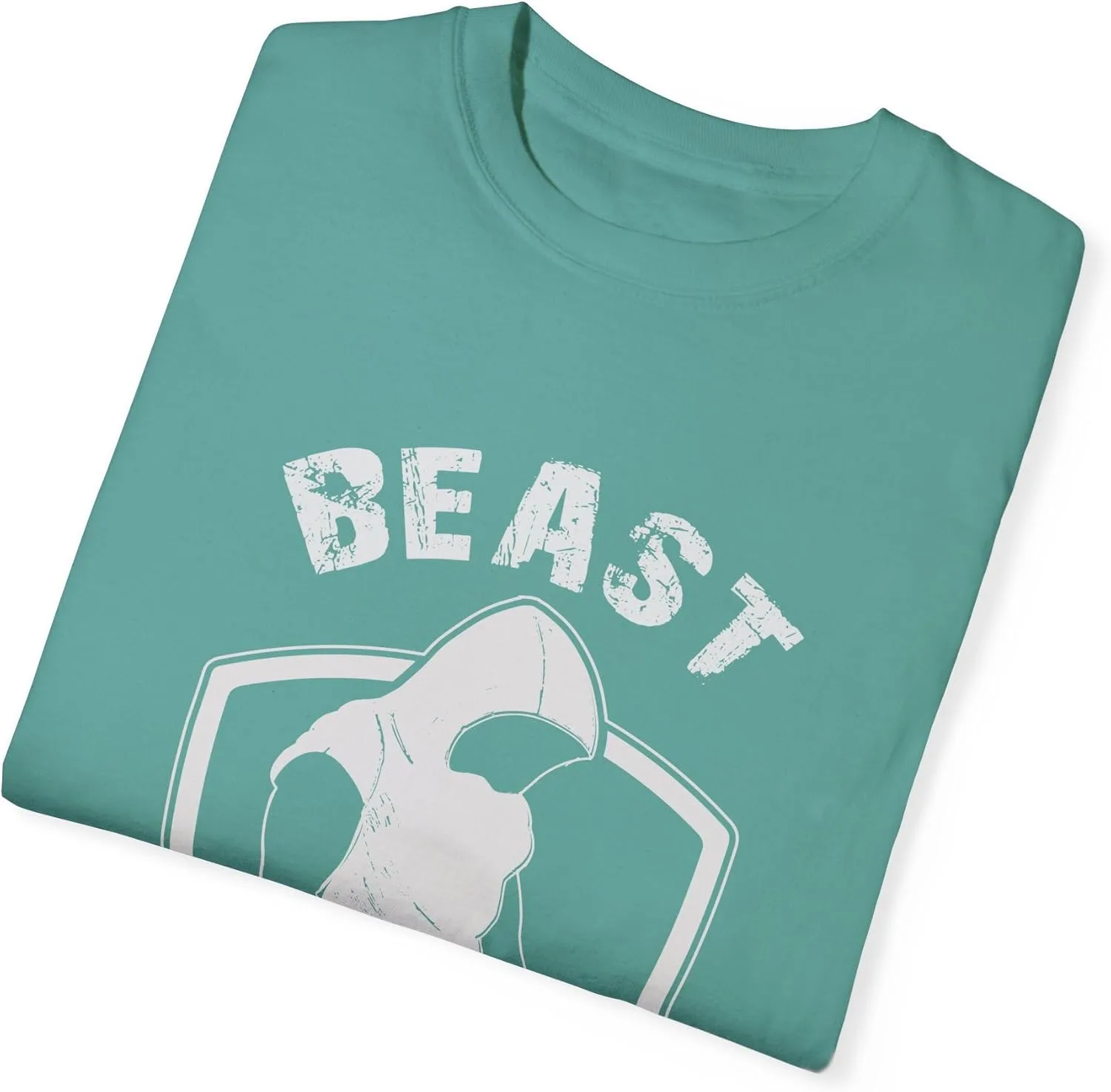 Футболка Beast Mode, фитнес-майка, мотивационная футболка для зала, одежда в стиле атлеже, топ в винтажном стиле GENERIC, Seafoam — фото 3