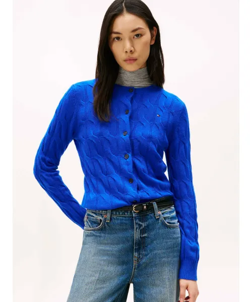 

Шерстяной кардиган Regular fit Tommy Hilfiger, синий