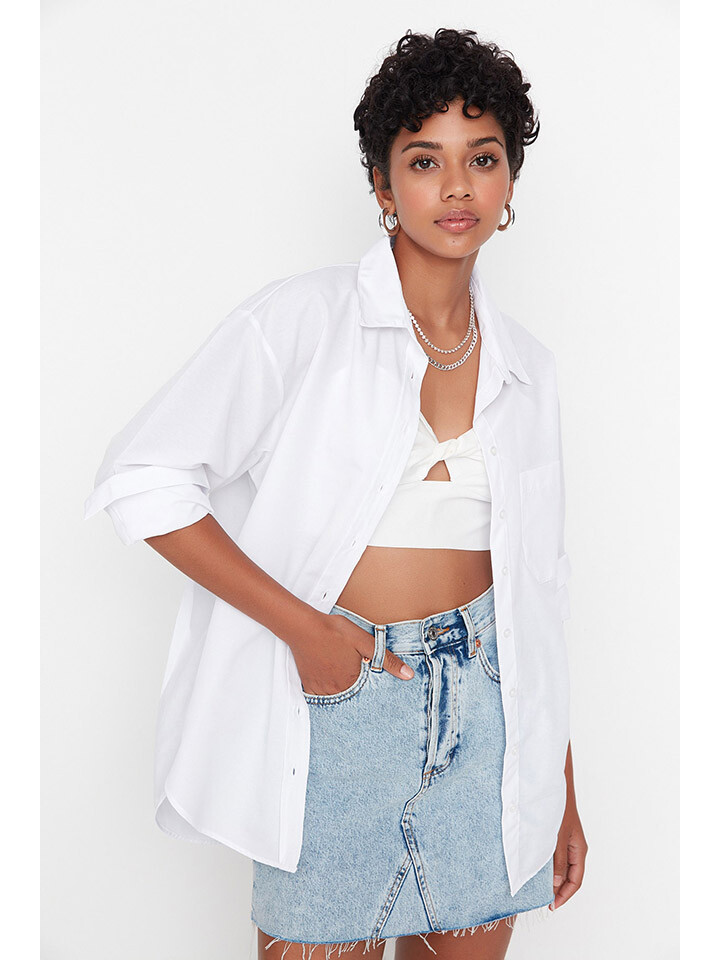 

Блуза trendyol Hemd, белый