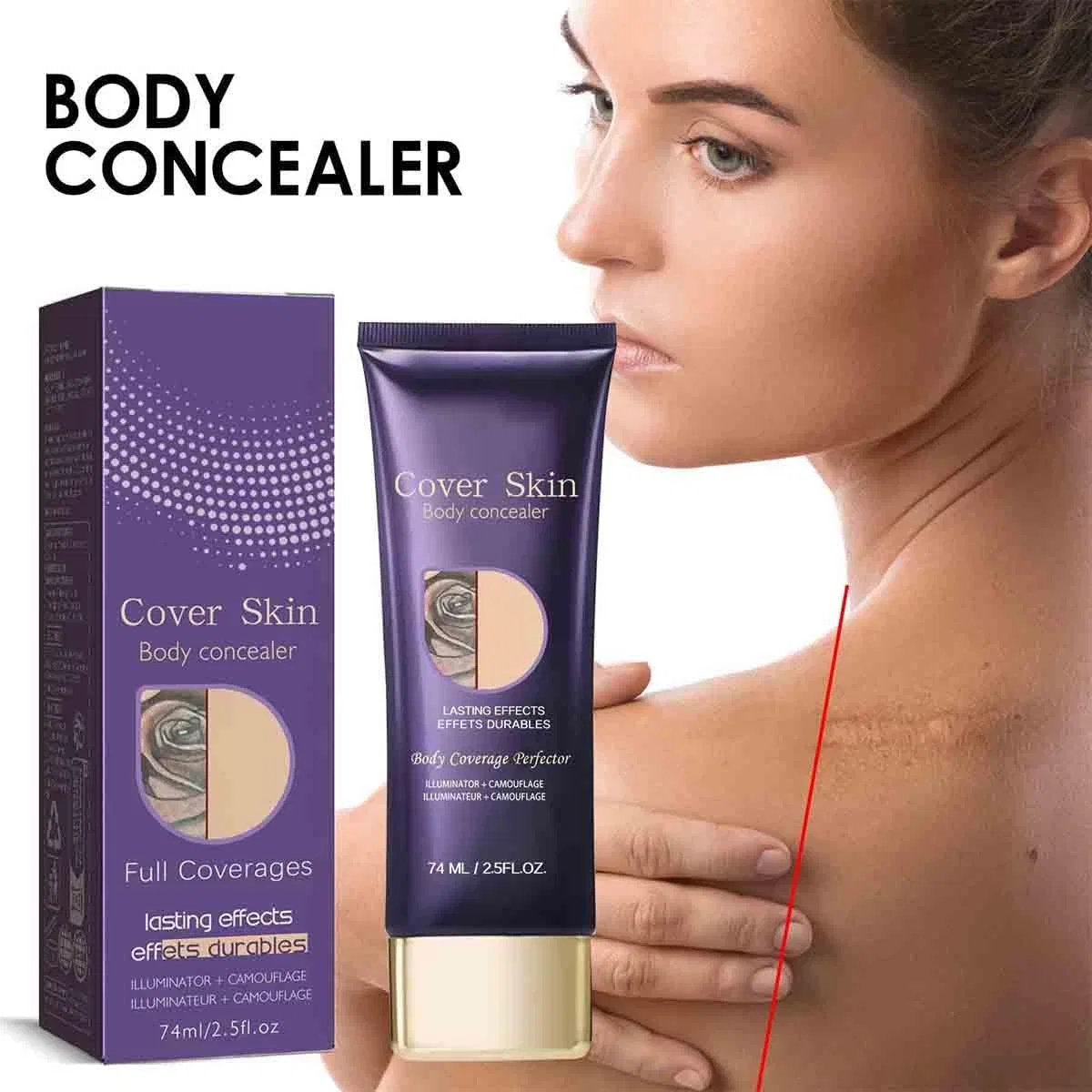 Крем для тела Tattoo Cover Cream, универсальный, 74 г, 3 шт — фото 2