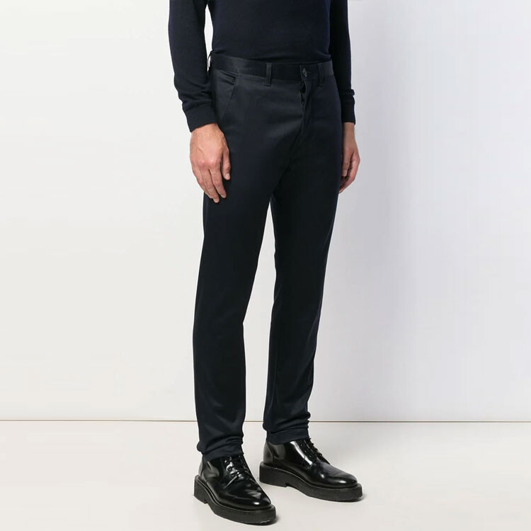 Повседневные брюки мужские темно-синие Saint Laurent, темно-синий — фото 4
