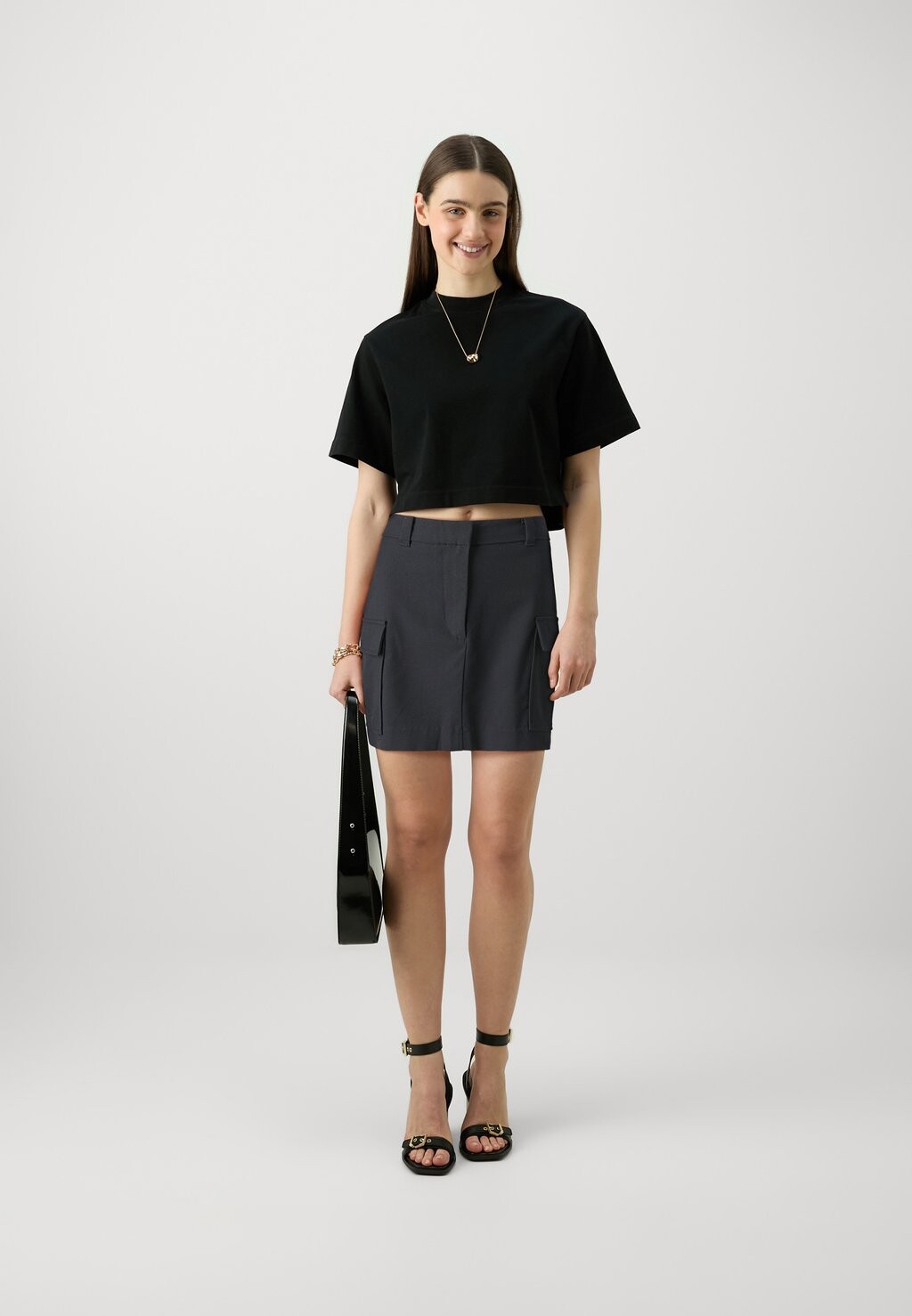 

Мини-юбка SAMAJ SKIRT Samsøe Samsøe, черный