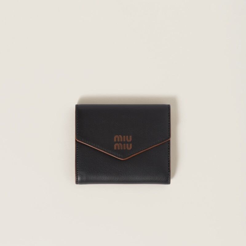 

Маленький кожаный кошелек Miu Miu, черный