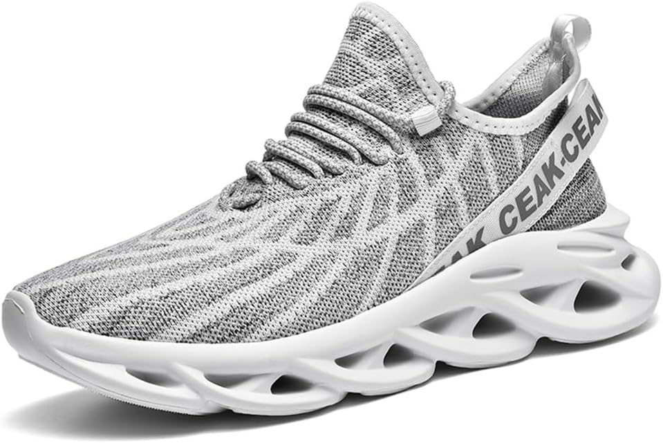

Мужские модные кроссовки Jakcuz больших размеров с сетчатым дизайном, толстой подошвой и комфортной сеткой, повседневные кроссовки для спортзала, на шнуровке и для прогулок, белый