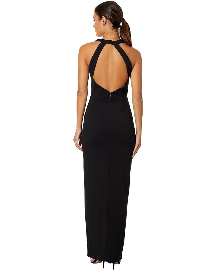 

Платье XSCAPE Long Scuba Rhinestone Open Back, черный