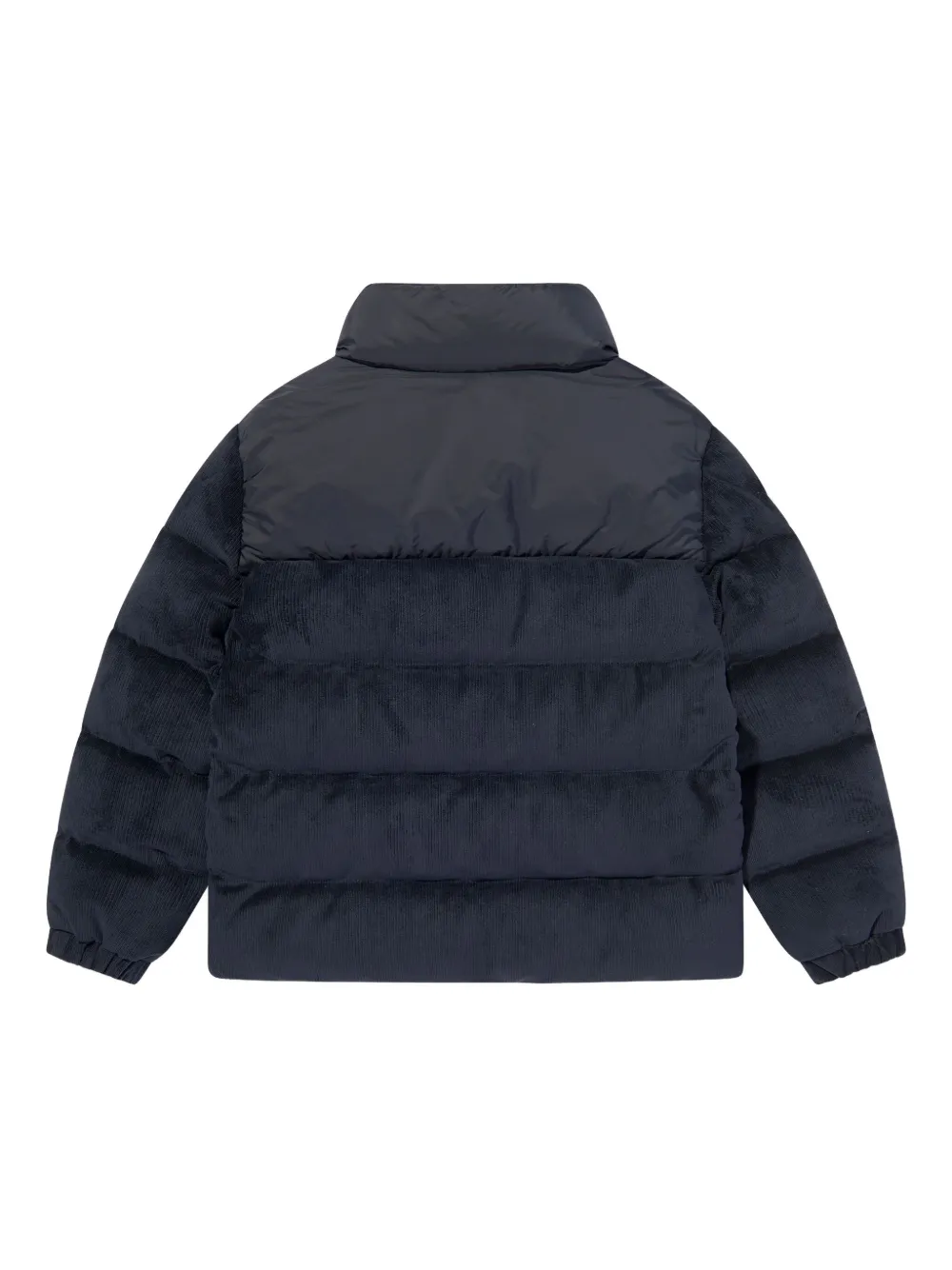 Пуховик Camul с вельветовыми вставками Moncler Enfant, синий — фото 2