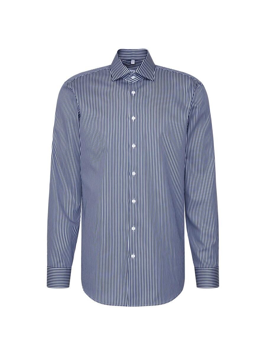 

Рубашка делового покроя Regular Fit SEIDENSTICKER Schwarze Rose, темно-синий