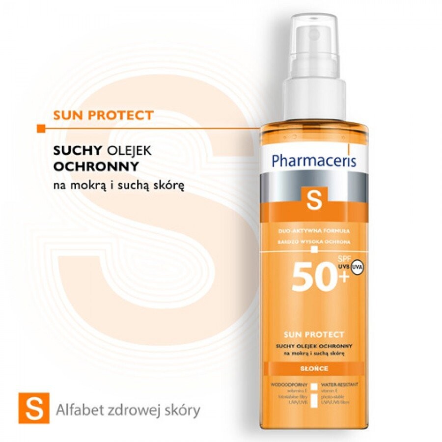 Pharmaceris S DRY PROTECTIVE OIL SPF 50+ для тела для взрослых для влажной и сухой кожи 200 мл — фото 2