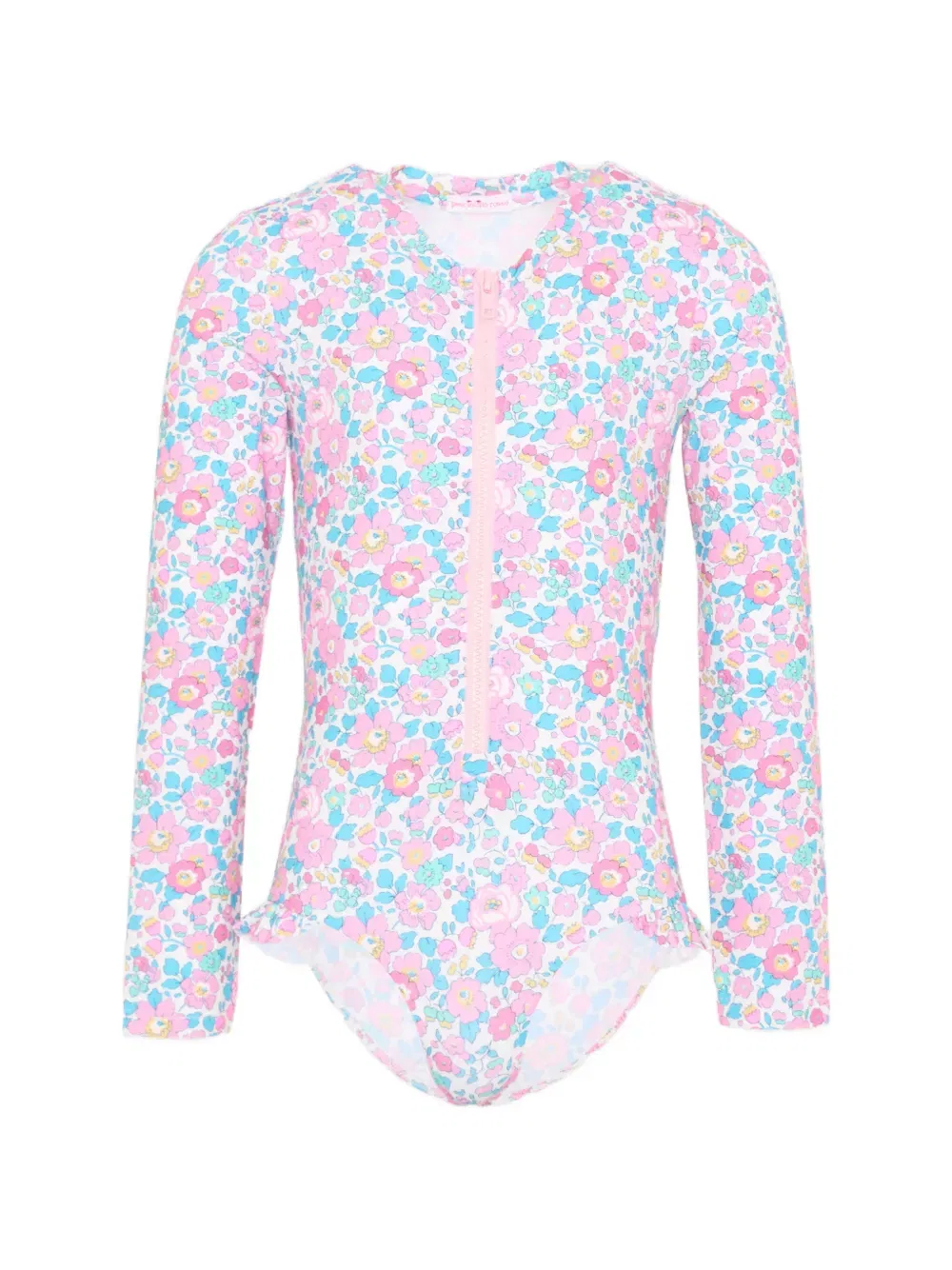 Купальник с цветочным узором Pesciolino Rosso Kids, розовый