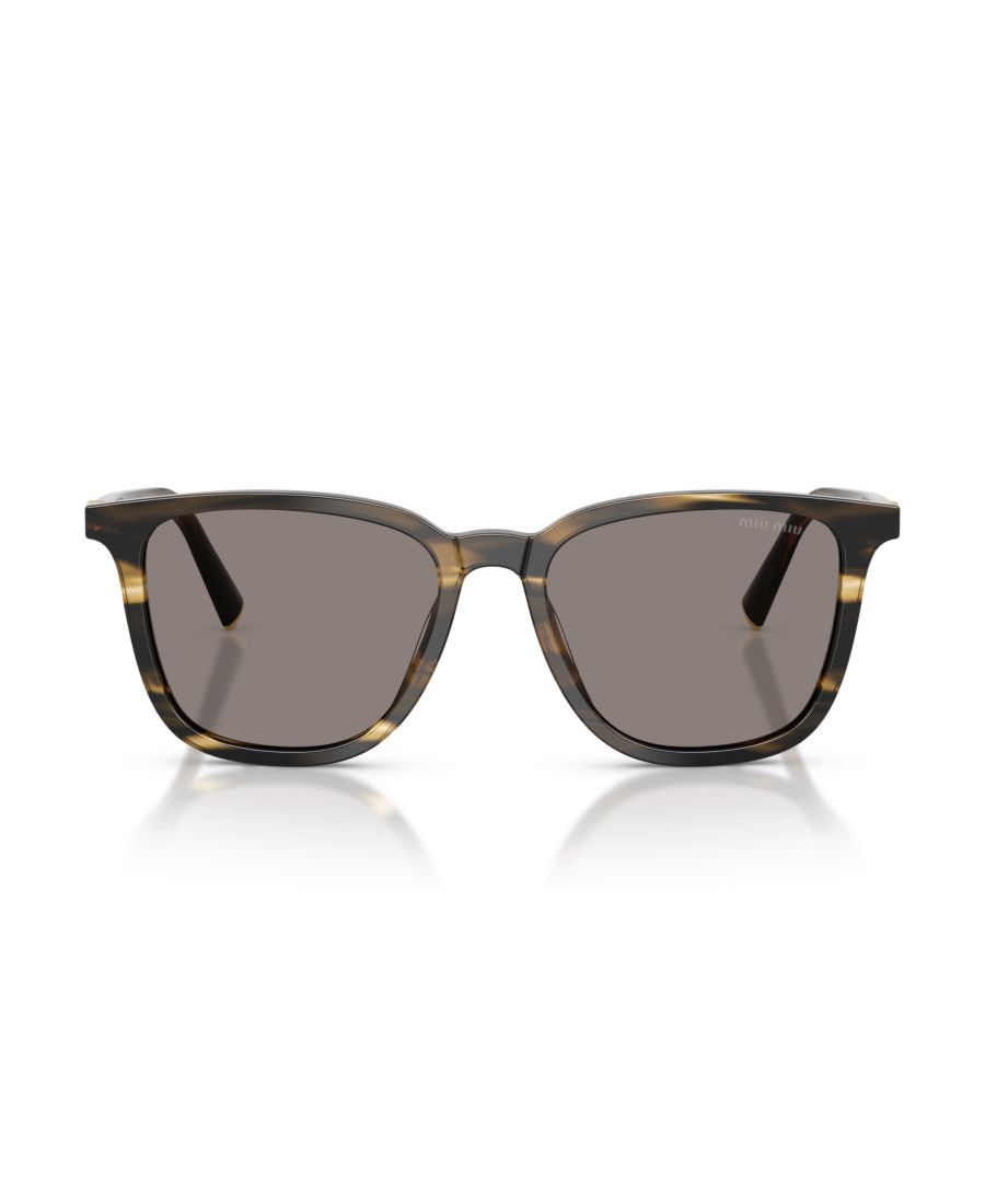 Женские квадратные солнцезащитные очки, MU B03S MIU MIU, Striped Loden — фото 2
