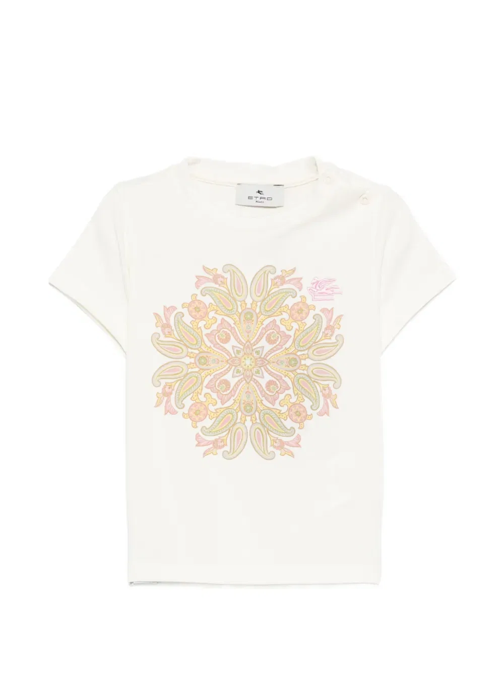 Футболка с узором «пейсли» Etro Kids, нейтральный