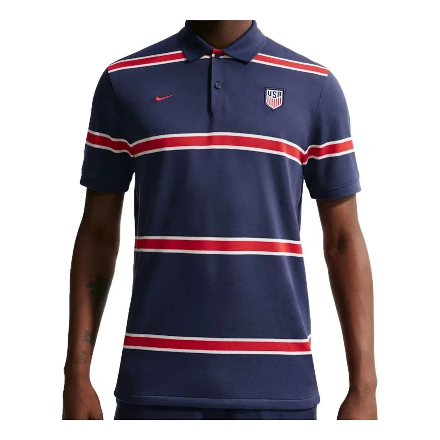 Поло Nike USMNT 'Midnight Navy Sail University Red'
