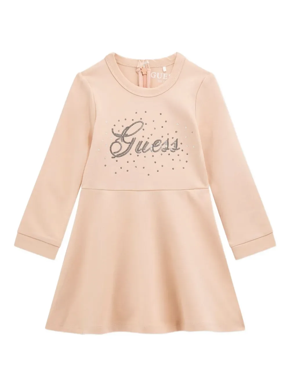 Платье с отделкой в виде логотипа Guess kids, розовый