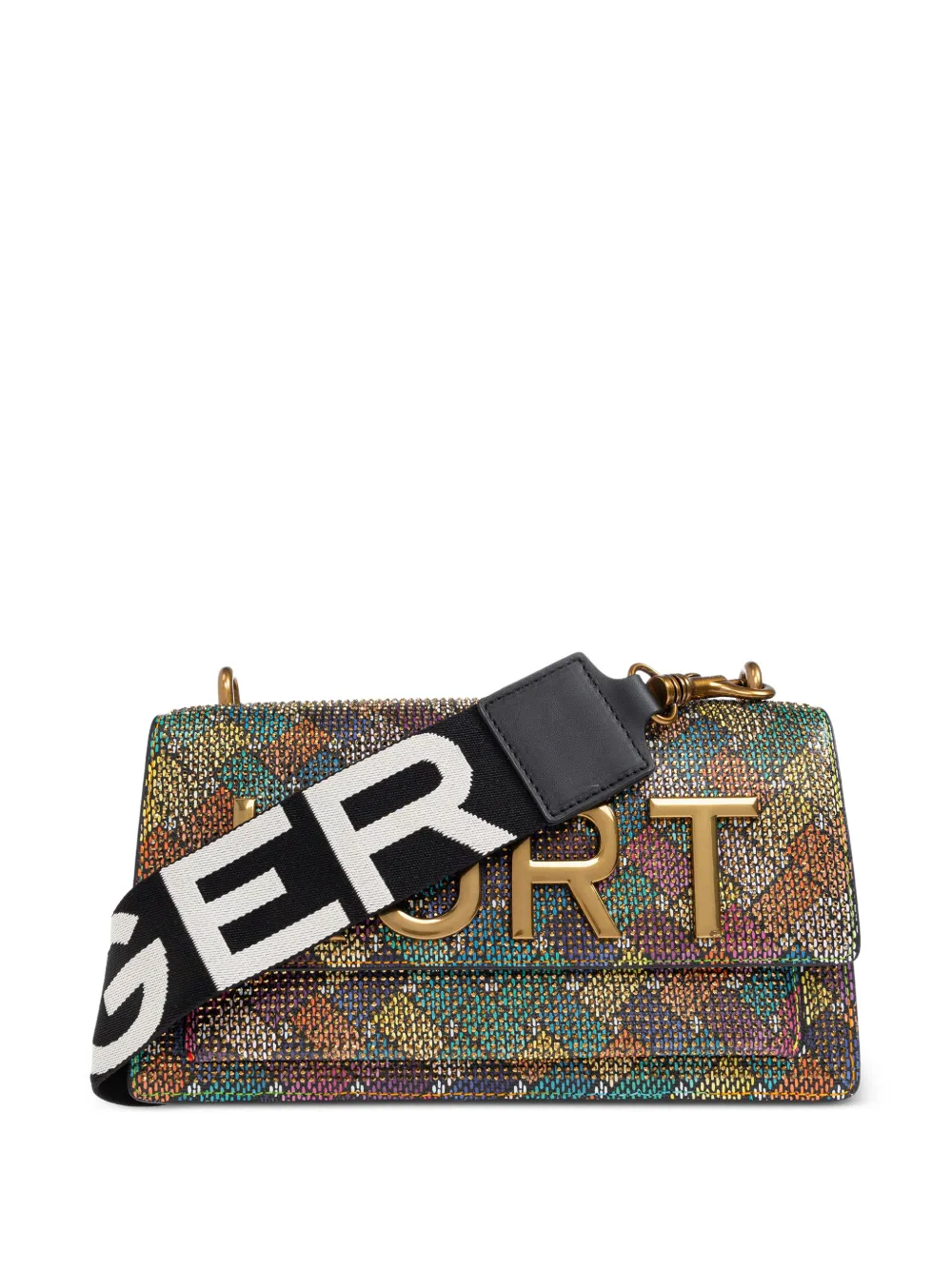 

Сумка через плечо с логотипом Kurt Geiger London, черный