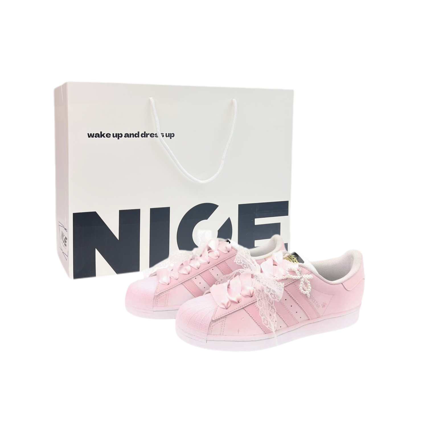 

Adidas Originals SUPERSTAR Pink Love устойчивые к истиранию лоу-топы для скейтбординга унисекс розовые, цвет Pink