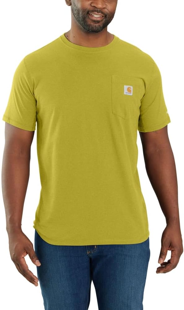 

Carhartt мужская футболка 104616 Force Relaxed Fit Midweight с коротким рукавом и карманом, Warm Olive Heather, Хаки, Carhartt мужская футболка 104616 Force Relaxed Fit Midweight с коротким рукавом и карманом, Warm Olive Heather