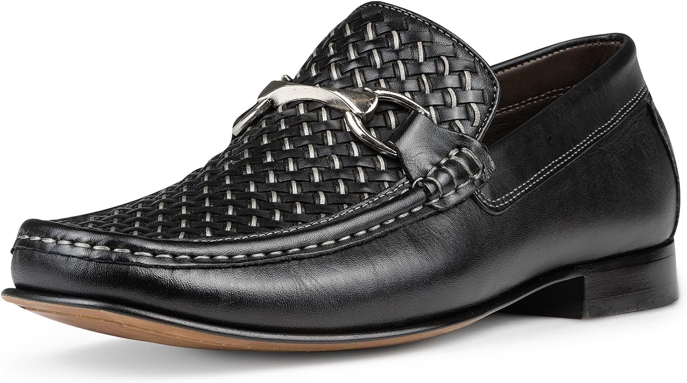 

Мужские кожаные лоферы Donald Pliner Dannie Slip-On - с приподнятым каблуком, классические туфли-лоферы для мужчин, стелька из пены с эффектом памяти, кожаная обувь для мужчин Donald J Pliner, черный