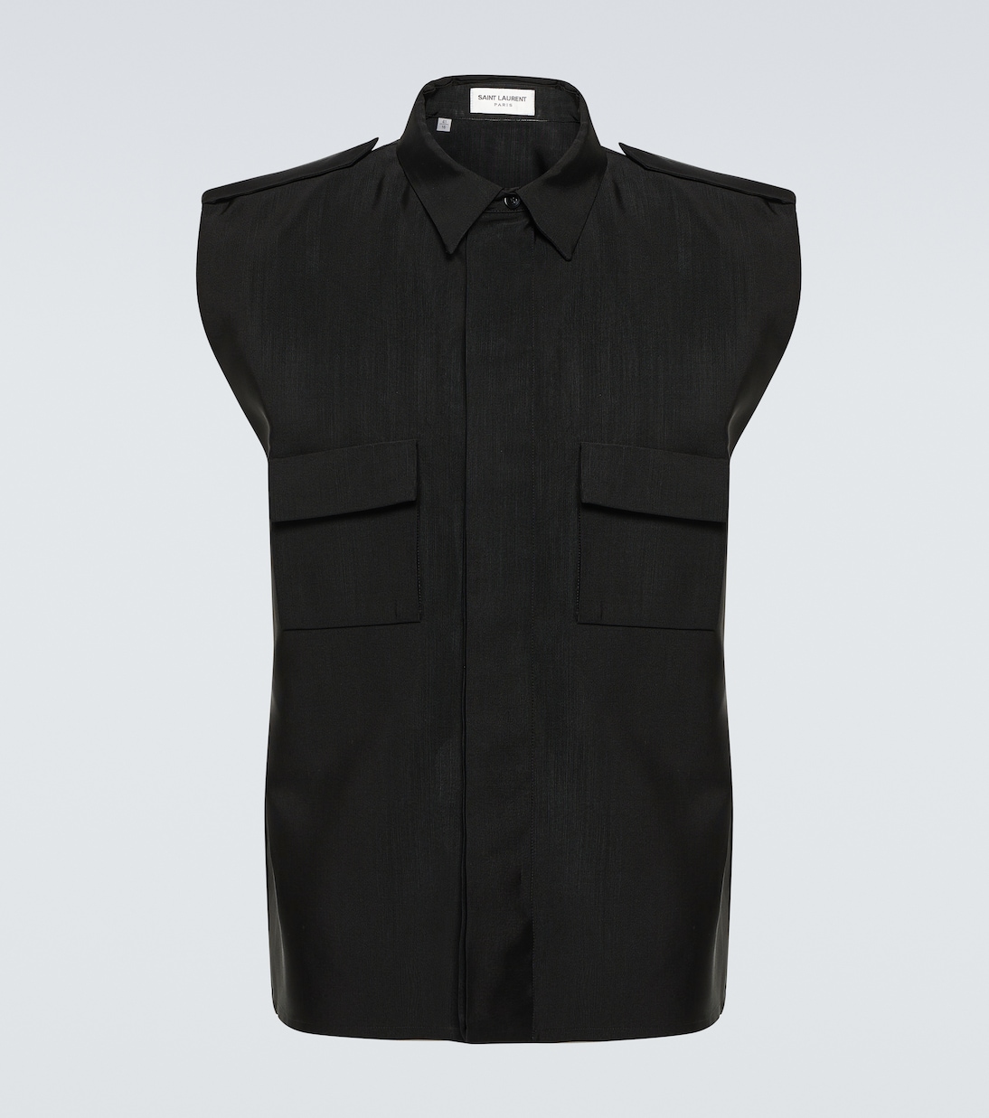 

Сахариен рубашка из файла Saint Laurent, нуар