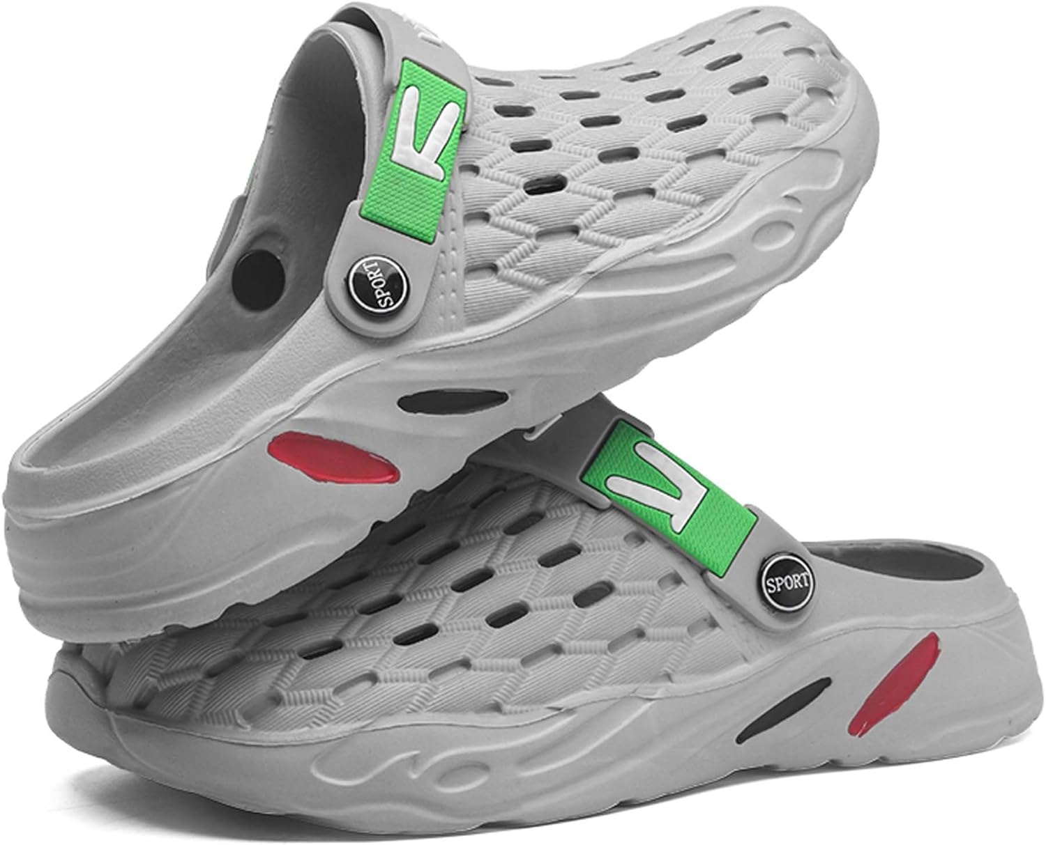 

Мужские шлепанцы с широким отверстием, противоскользящие, для повседневного пляжного отдыха Dzbajrqm, серый