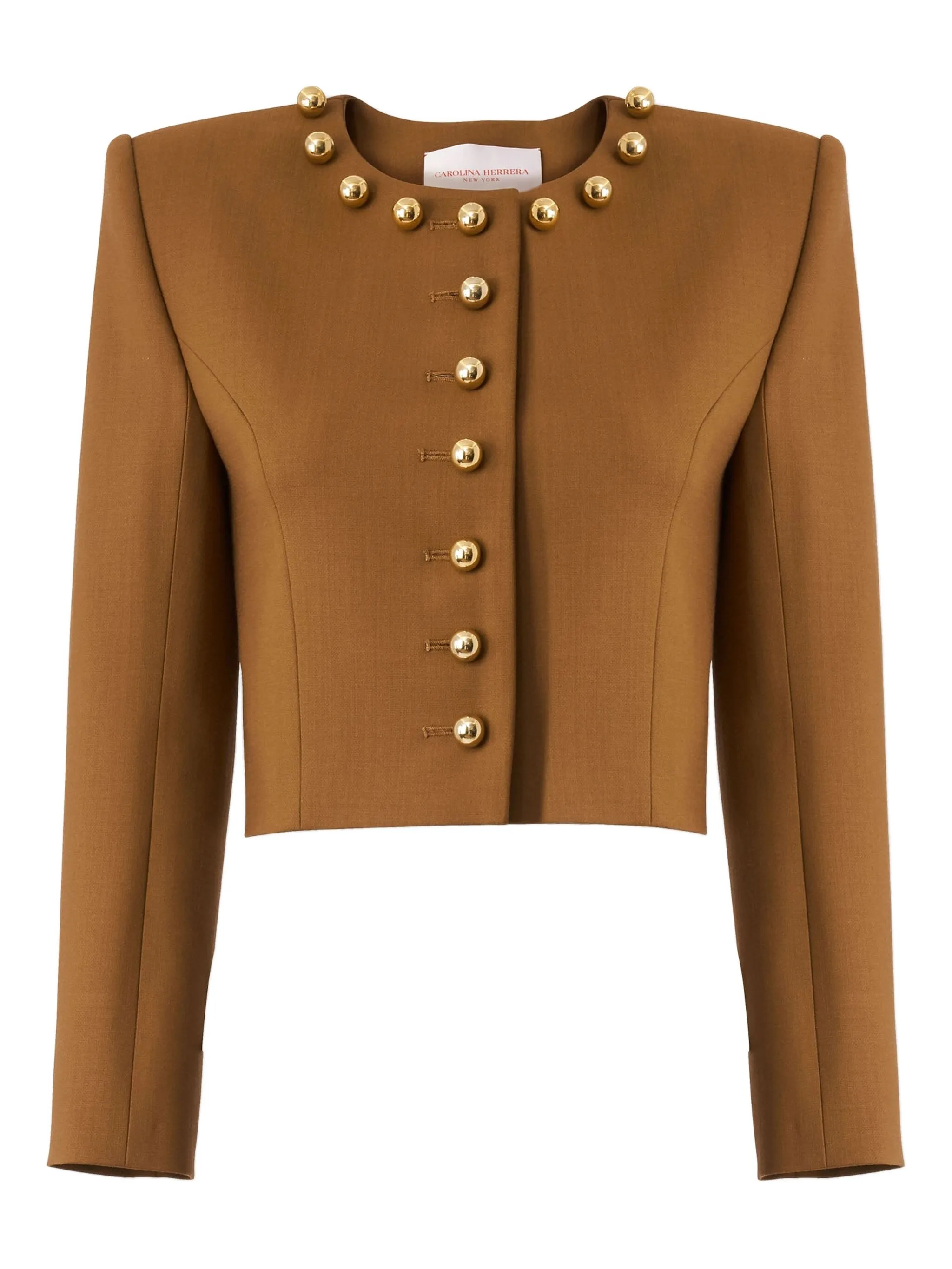 

Куртка с воротником на пуговицах Carolina Herrera, коричневый