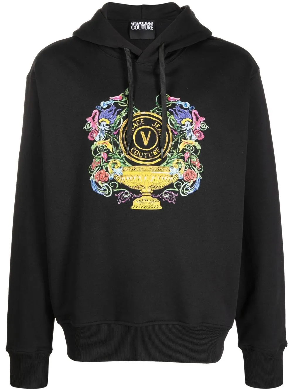 

Худи с логотипом Versace Jeans Couture, черный