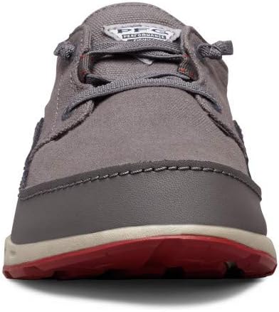 Columbia Men's Bahama Vent Relaxed Laced Boat Shoe, City Grey, Vintage Red — фото 3