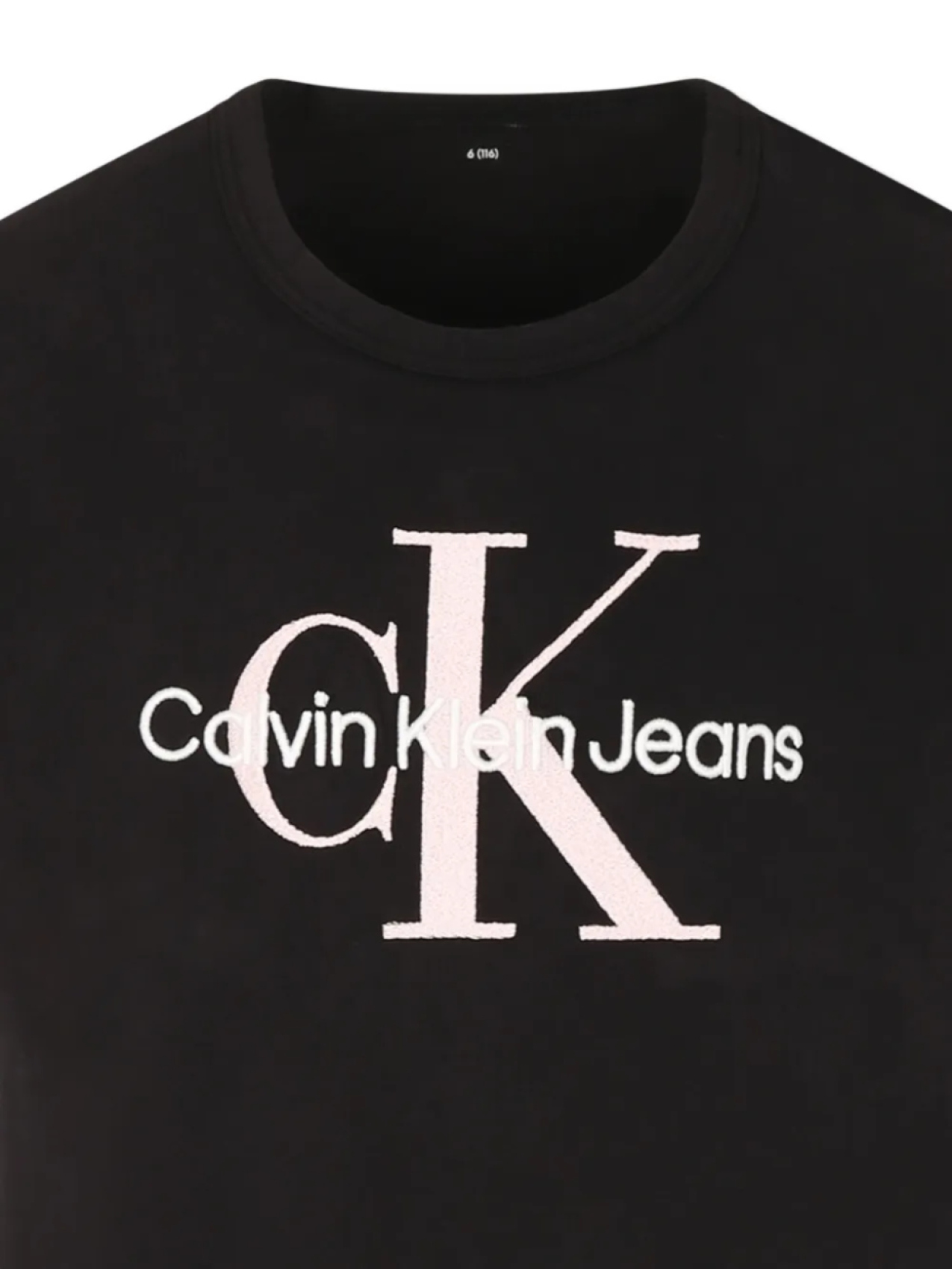 Футболка с вышитым логотипом Calvin Klein Kids, черный — фото 3