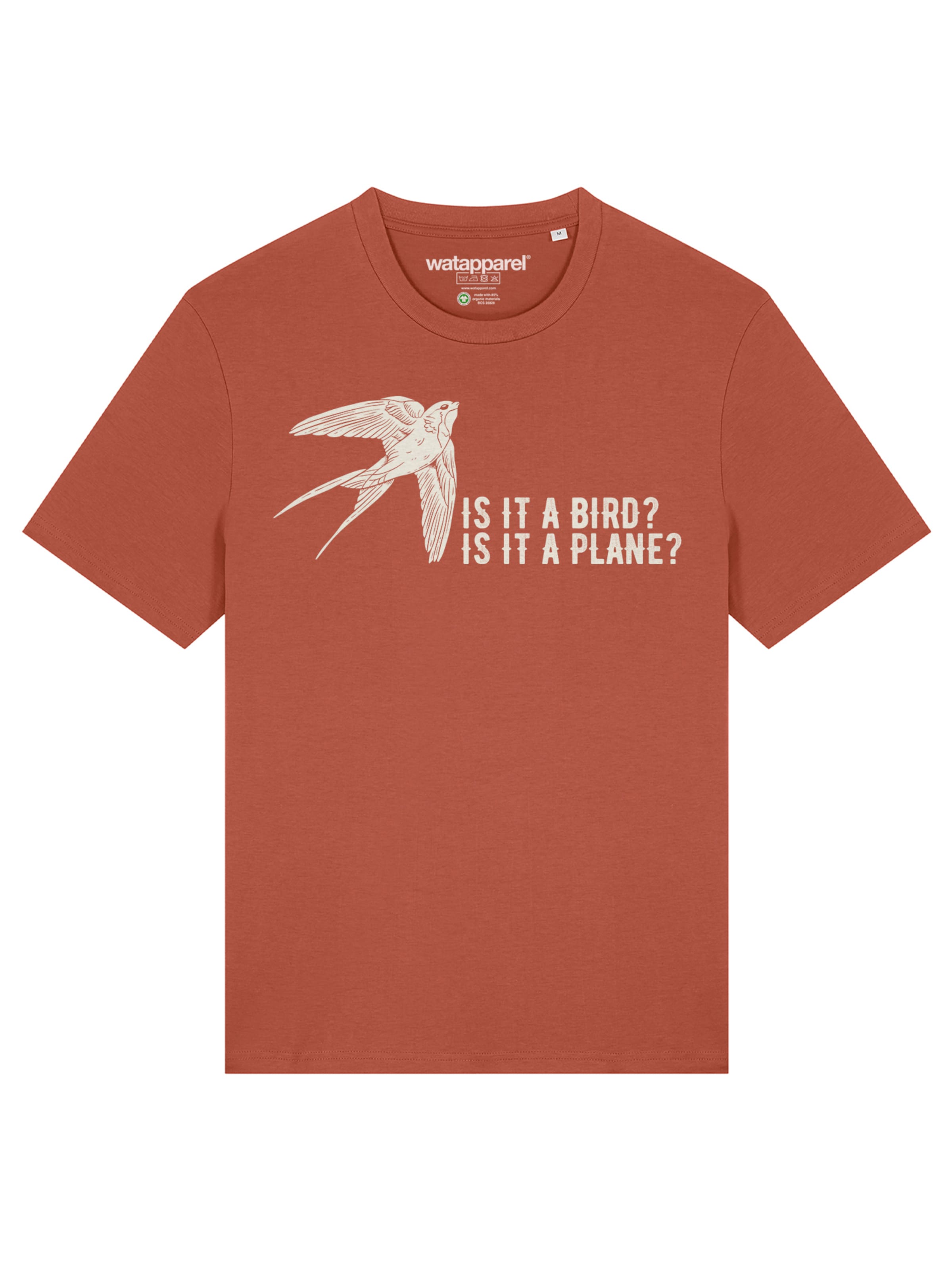 

Watapparel Футболка 'Is It A Bird' в светло-коричневом цвете