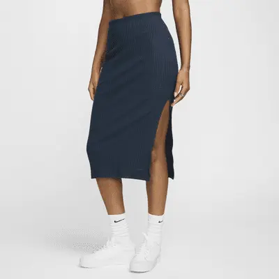 

Юбка Nike Sportswear Chill Rib, цвет Armory Navy/Armory Navy