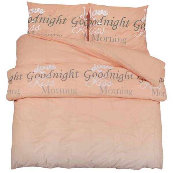 

Комплект постельного белья vidaXL Set 3016894-12 (3 шт), 225x1x220 см, розовый