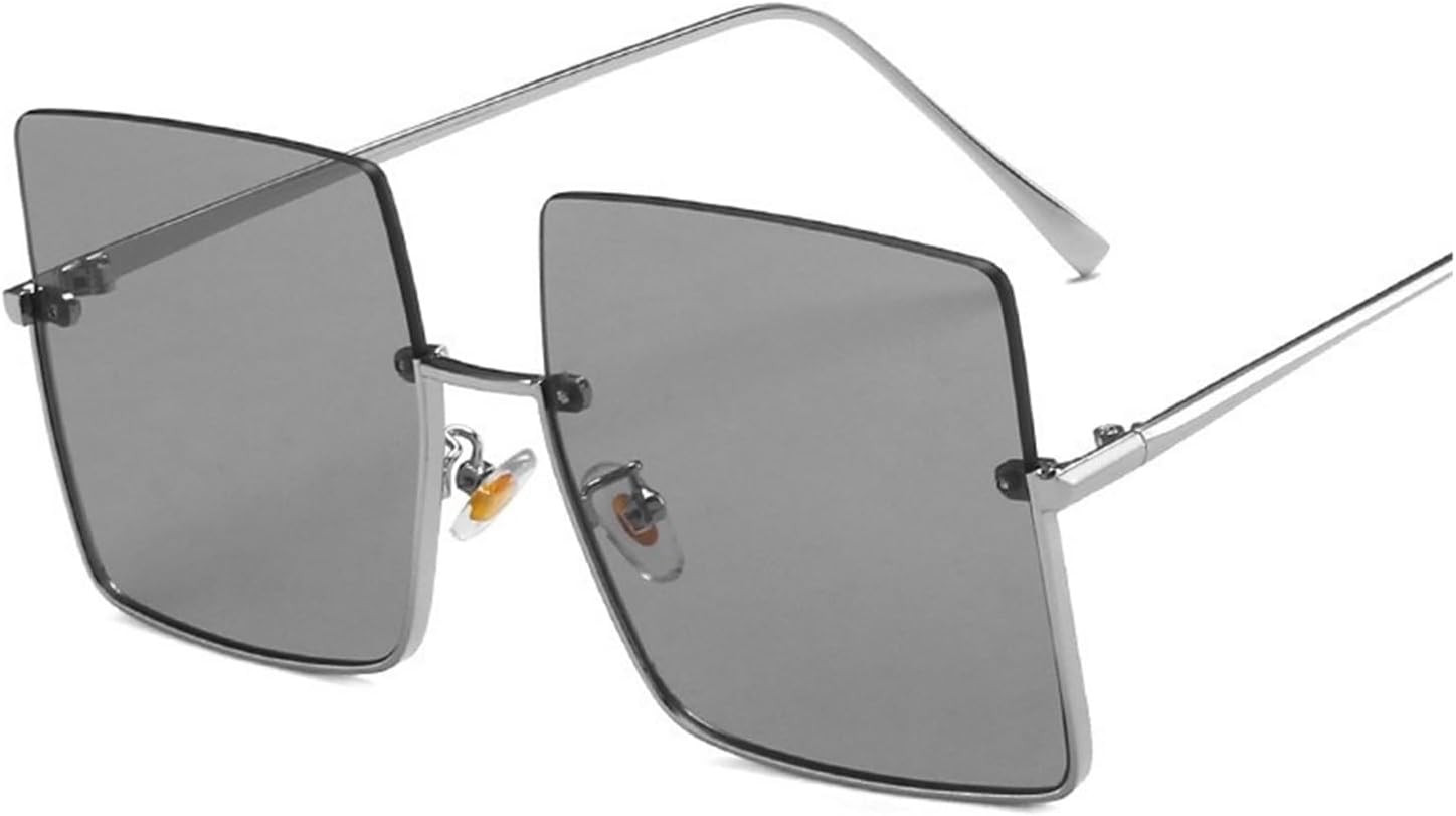 

Солнцезащитные очки, солнцезащитные очки для активного отдыха, женские солнцезащитные очки Halfe Metal Retro большого размера для отдыха, спорта и вождения/серые/средний размер LXPYMXDP, Gray