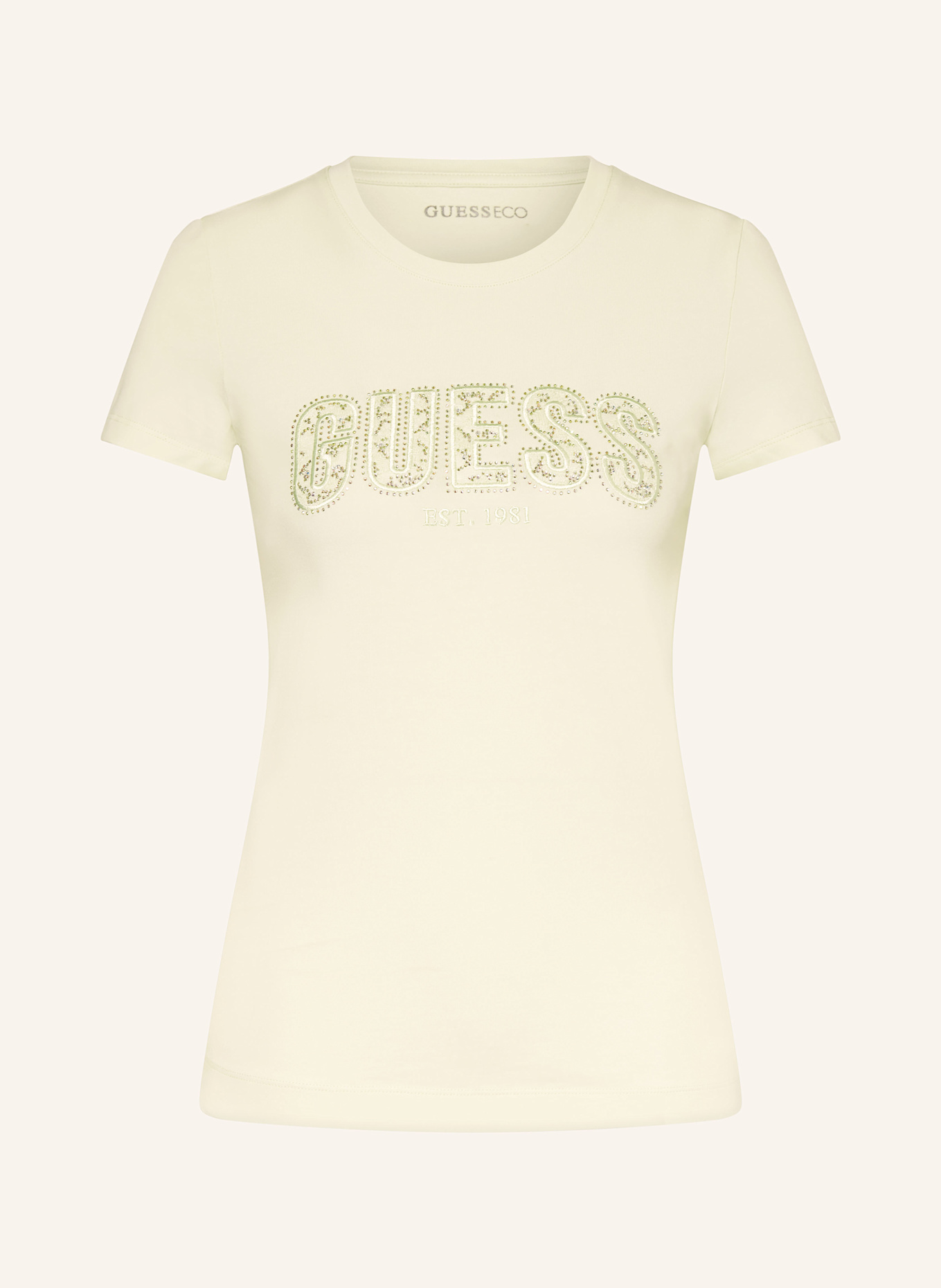 

Футболка с драгоценными камнями Guess, желтый