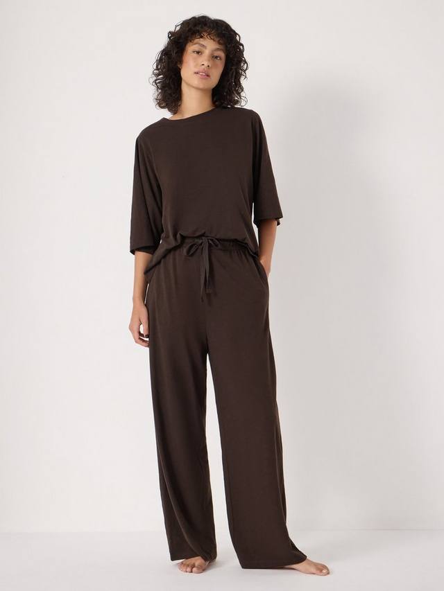 

Комплект пижамы Midy Slub длинный HUSH, Dark Brown